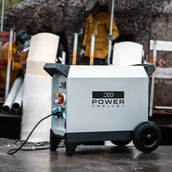 ecoPowerTrolley im Einsatz auf der Baustelle und an abgelegenen Orten
