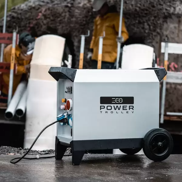 ecoPowerTrolley im Einsatz auf der Baustelle und an abgelegenen Orten